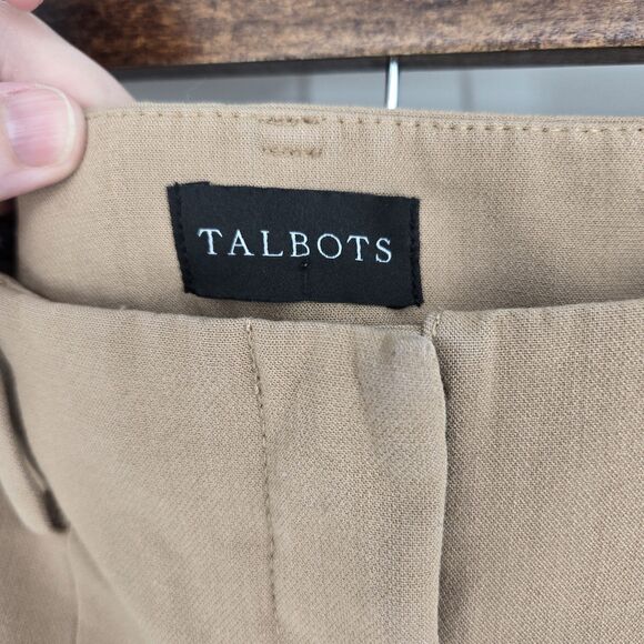 Talbots Southampton Pant Brown Flat Front 4 Petite - Picture 4 of 7